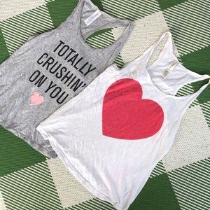 Set of 2 Forever 21 razor back tanks. Size small. Great for Valentines Day.